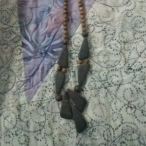 Wooden bead necklace